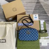 Gucci新款女包 古馳GG Marmont系列單肩斜挎包 Gucci相機包 447632  ydg3257