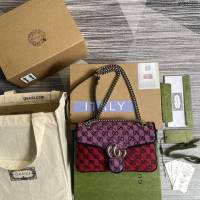 Gucci新款全皮女包 古馳Marmont系列小號鏈條肩背包 Gucci經典款斜挎女包 443497  ydg3261