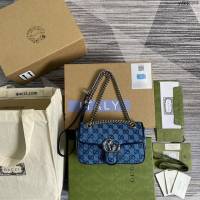 Gucci新款包包 古馳鏈條單肩斜挎包 Gucci全皮GG Marmont系列經典女包 446744  ydg3269