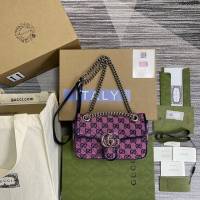 Gucci新款包包 古馳鏈條單肩斜挎包 Gucci全皮GG Marmont系列經典女包 446744  ydg3270