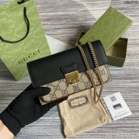 Gucci新款包包 古馳原廠牛皮G花面料三合一小挎包 Gucci經典之王系列鎖扣鏈條包 658226  ydg3294