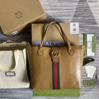 Gucci新款包包 古馳全皮手提購物袋 Gucci雙G簡約托特包 649577  ydg3304