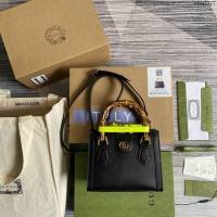 Gucci新款女包 古馳全皮手提肩背竹節包 Gucci迷你托特包 655661  ydg3317