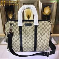 GUCCI 古馳男包 新款 451169 pvc配皮 男士公事包 Gucci男手提包