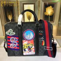 GUCCI 古馳男包 新款 474135 克pvc刺繡 Gucci男手提包 Gucci公事包