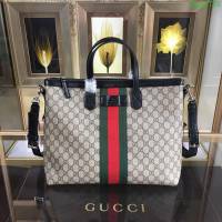 GUCCI 古馳男包 新款 368558 pvc配皮 Gucci男包 男士手提包 可肩背