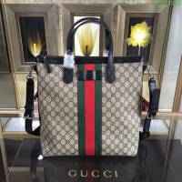 GUCCI 古馳男包 新款 368558 pvc配皮 Gucci男包 男士手提包 可肩背
