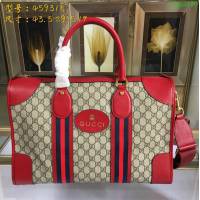 GUCCI 古馳男包 新款 459311 紅pvc配皮 Gucci男公事包 男士手提包 可肩背
