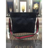 GUCCI 古馳男包 新款 189751 Gucci帆布男包 織帶肩帶 古奇男士單肩斜挎包