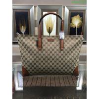 GUCCI 古馳男包 新款 308928 咖色 GUCCI中性 經典圖案 時尚手提包