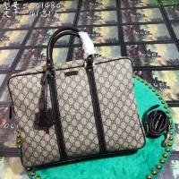 GUCCI 古馳男包 新款 201480 啡pvc 男士手提包 Gucci公事包