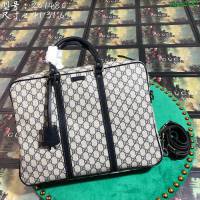 GUCCI 古馳男包 新款 201480 藍pvc 男士手提包 Gucci公事包