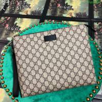 GUCCI古馳 新款 523293 專櫃品質 時尚潮流手包 啡色手拿包  ydgq3233