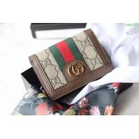 GUCCI古馳 錢包 實物拍攝 原廠材料 女款翻蓋短錢包 523155   ydgq3253