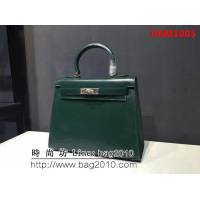 愛馬仕Hermes BOX鏡面牛皮凱莉包 時尚手提包 0AM1005
