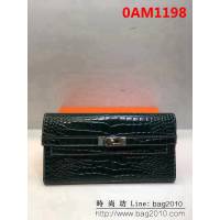 愛馬仕Hermès鱷魚紋 constance康斯坦錢包 凱莉手包 0AM1198