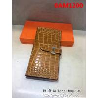 愛馬仕Hermès 鱷魚紋constance西服皮夾 0AM1200