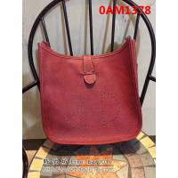 愛馬仕Hermes Evelyn伊芙琳 頭層牛皮單肩斜挎包 男女同款 0AM1378