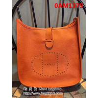 愛馬仕Hermes Evelyn伊芙琳 頭層牛皮單肩斜挎包 男女同款 0AM1379