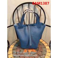 愛馬仕Hermes icotin lock菜籃子包 頭層牛皮手提包 0AM1387