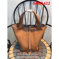 愛馬仕Hermes icotin lock菜籃子包 頭層牛皮手提包 0AM1422
