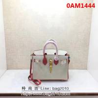 愛馬仕Herme*brikin 拼色 半手工牛皮包 可手提斜跨 0AM1444
