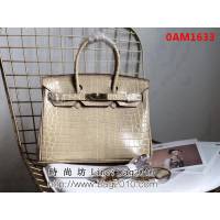 愛馬仕Hermes 鱷魚紋原版牛皮 鉑金包  0AM1633