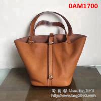 愛馬仕Hermes icotin Lock 頭層牛皮菜籃子包 夏天必備 0AM1700