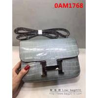 愛馬仕Hermes進口原版鱷魚紋牛皮 空姐包 可單肩斜跨 0AM1768
