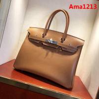 HERMES愛馬仕 鉑金包 Birkin 30cm Epsom 37 Gold 金棕 銀扣 頂級工藝 純手縫蠟線 時尚手提包  Ama1213