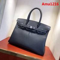HERMES愛馬仕 鉑金包 Birkin 30cm Epsom R2 Blue Agate 瑪瑙藍 金扣 頂級工藝 全手工 蠟線縫製 時尚手提包  Ama1216
