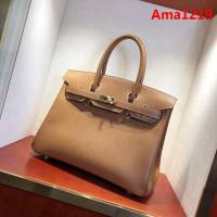 HERMES愛馬仕 鉑金包 Birkin 30cm Epsom 37 Gold 金棕 金扣 頂級工藝 全手工 蠟線 時尚手提包  Ama1219