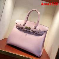 HERMES愛馬仕 鉑金包 Birkin 30cm Epsom 3Q Rose Sakura 芭比粉 金扣 頂級工藝 全手工 蠟線縫製 時尚手提包  Ama1220