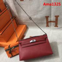 HERMES愛馬仕 凱莉包 mini kelly一代 大紅epsom皮 夏天首選手包款 可手提肩背  Ama1325