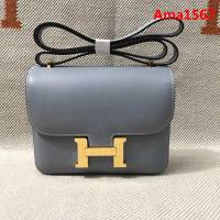 HERMES愛馬仕 H空姐包 進口原廠EP皮 頂級蜜蠟製作 街拍必備單品 亞麻蘭金銀 單肩斜挎包  Ama1567