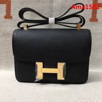 HERMES愛馬仕 H空姐包 進口原廠EP皮 頂級蜜蠟製作 街拍必備單品 風衣灰金銀 單肩斜挎包  Ama1582