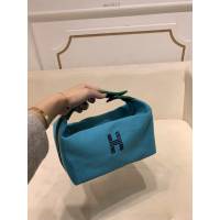 Hermes女包 愛馬仕飯盒包 2020愛馬仕新款帆布洗漱包  am1912