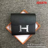 HERMES愛馬仕 H扣短款 手掌紋epsom皮錢包 迷你康康 空姐短錢包 JD1076