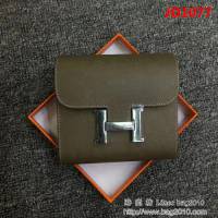 HERMES愛馬仕 H扣短款 手掌紋epsom皮錢包 迷你康康 空姐短錢包 JD1077