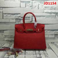 HERMES愛馬仕 官方經典制 荔枝紋牛皮 純24k五金 鉑金包 JD1154