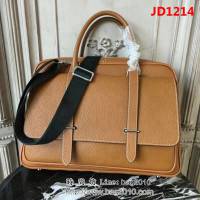 HERMES愛馬仕 最新款 原版牛皮 經典時尚 男士公事包 可手提斜挎 8825-1 JD1214