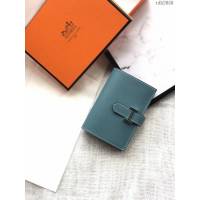 Hermes零錢包 愛馬仕卡包 牛仔藍  tdh2058