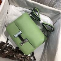 Hermes空姐包 愛馬仕Constance方胖子半手工 Epsom掌紋小牛進口皮 Hermes單肩斜挎包  tdh2111