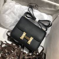 Hermes空姐包 愛馬仕Constance半手工19cm Epsom掌紋小牛進口皮 Hermes單肩斜挎包  tdh2113
