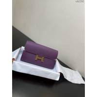 Hermes女士小挎包 愛馬仕Constance康康to go斜挎包 海葵紫金扣  tdh2292