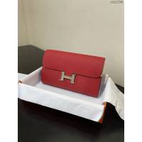 Hermes女士小挎包 愛馬仕Constance康康to go斜挎包 心紅銀扣  tdh2298
