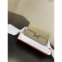 Hermes女士小挎包 愛馬仕Constance康康to go斜挎包 淺灰銀扣  tdh2302