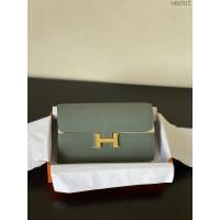 Hermes女士小挎包 愛馬仕Constance康康to go斜挎包 杏仁綠金扣  tdh2312