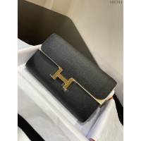 Hermes女士小挎包 愛馬仕Constance康康to go斜挎包 黑色金扣  tdh2314