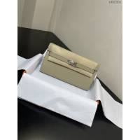 Hermes女包 愛馬仕Kelly woc小挎包 淺灰epsom皮凱麗斜挎包  tdh2351
